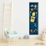 Robot & Spaceship Kids Height Chart –Height measuring wall sticker with cartoon graphic for children - Image 2