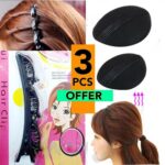 2 PCS OFFER DIY French Braid Twist Hair Styling Braider Tool Clip Holder Fashion Clip Maker With Two Hair Base Puff