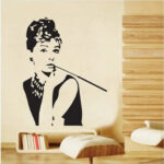 Audrey Hupburn Monroe Wall Sticker Decoration size 60x90 xy1041 - Image 2