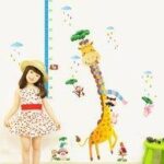 sk9030 cartoon Giraffe height measure wall stickers for children decals diynursery room interior wall decoration - Image 2