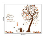 WALL STICKER HEART TREE AND CAT AY9017 - Image 3
