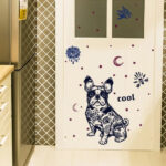 Wall Sticker French Bulldog Boston Terrier Iggy Paisley Night Moon Star Diamond Round Brilliant Cut size 50x70 sk7125 - Image 6