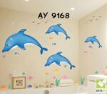 Xh9002 Wall Sticker / Stiker Dinding Blue Dolphin - Image 2