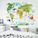 Interior Wall Sticker Choyo ZY037 World Map - Image 2