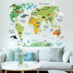 Interior Wall Sticker Choyo ZY037 World Map - Image 3