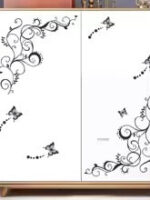 Black and white butterfly pattern art bedroom porch commercial wall background beautification decorative wall stickers wallpaper - Image 3