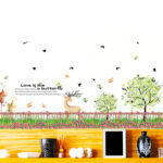 XL7188 Peninsula Liangpin DIY Seamless Wall Sticker-Fence Garden XL7188