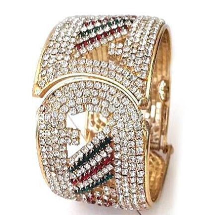 1 K Gold Plated Stone Bangles For Women