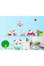 Hello Kitty Wall Sticker Kids Room Decoration Gift Self Adhesive Wall Decor - Image 2