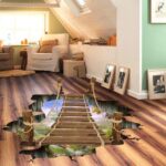 Cheap Wall Stickers 60X90 Xl8129 Wood Bridge Floor Walstiker Wallsticker Guaranteed Ori - Image 2
