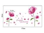 Sk9117 Pink Flower 3D Wall Sticker - Image 4