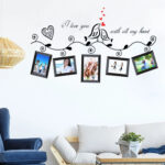 Angoily Photo Frame Wall Sticker with Heart Birds Removable PVC Decal for Living Room Bedroom Glass Window and Sofa Decor size 45x60 ay640b - Image 2