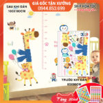 Sk9165 Cartoon Giraffe Height Kids Wall Sticker - Image 6