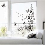 jm8062 Black Flying Butterfly Wall Stickers for Living room Bedroom Tv Sofa Background Window Glasses Home Decals Art Murals Home Decor - Image 3