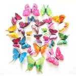 3D Multicolor Butterfly 8 peace Wall Stickers