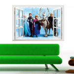 Frozen ElLsa Anna Olaf Kristoff Sven Hans 3D Window Wall Poster, Wallpaper, Wall Sticker Home Decor Stickers for bedrooms, Living Room, Hall, Kids Room, Play Room LM6006 Size: 45x60 - Image 3