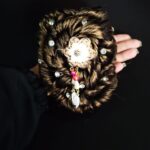 Cosmic Women and Girl Black Synthetic Fiber Style Decorated Juda Stud Work Hair Extension