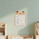 WALLSTICKER STIKER DINDING BELAJAR PERKALIAN HURUF ABJAD size 50x70 sk6104
