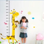 PVC Children Height Growth Chart Measure Wall Sticker Kids Room Decor Animal Decal - Image 2