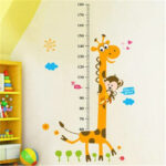 PVC Children Height Growth Chart Measure Wall Sticker Kids Room Decor Animal Decal - Image 3
