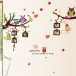 Cartoon Owls Photo Frame Wall Art Stickers Decal DIY Kids Bedroom Home Decor SK9121 - Image 3