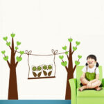 Wall Stickers Swinging owl Tree AY9018 - Image 3