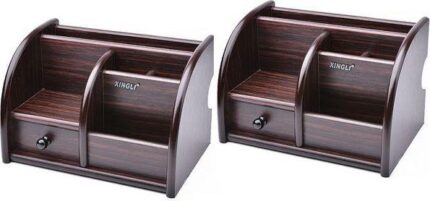 MULTIFUNCTIONAL PEN STAND BROWN '2