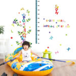 SK9087 Learning English DIY kids room decorative wall sticker English alphabet kids height gown chart - Image 4
