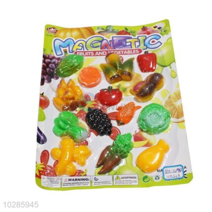 Factory Supply Exquisite Kids Plastic Fruit & Vegetable Magnetic Toys