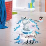 XL8127 creative 3D polar bear Penguin 3D living room bedroom environment decoration sticker can remove wall stickers xl8127w4k-1 - Image 10