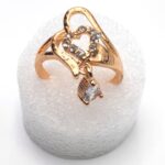 golden whith stone Ring For Girls - Image 3