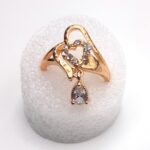 golden whith stone Ring For Girls - Image 2