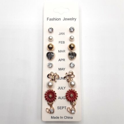 Fashion Earrings Ear Ring Set Combination Of 7 Sets Of different-shaped Earrings Fashion Earrings For Women