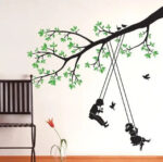 Vinyl wall decal - Swing dm570170 size 50x70