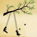 Vinyl wall decal - Swing dm570170 size 50x70 - Image 2