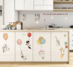 Life n Colors Cute Animals Flying With Balloons Theme for Kids Room Multi Colour Entertainment Wallpaper size 50x70 sk7187 - Image 4