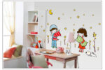 Ay7040 Sleeping Child Cartoon Wall Sticker Cartoon Home Decor Children's House Decor Decals Remove PVC Wall Stickers   Sleeping Child Cartoon Wall Sticker Cartoon Home Decor Children's House Decor Decals Remove PVC Wall Stickers - Image 4
