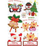 snowflake snowman bell star penguin sleigh SK9108 glass window decoration holiday arrangement Wall sticker - Image 4