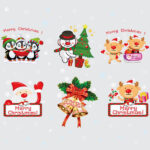 snowflake snowman bell star penguin sleigh SK9108 glass window decoration holiday arrangement Wall sticker - Image 5