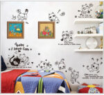 Wall stickers featuring 10 cute and funny cats, made of PVC decal material.size 50x70 xh3646c - Image 5