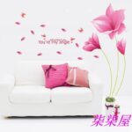 Pink orchid flower wall stickers living room sofa tv background wall stickers romantic bedroom bedside marriage room klimts Pink orchid flower wall stickers living room sofa tv background wall stickers romantic bedroom bedside marriage room klimts - Image 7