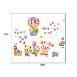 cute pink animal wall decal for kids abc1032 - Image 5