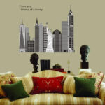 Statue of Liberty Pattern Living Room Wall Sticker Decal size 60x90 ay9101 - Image 2
