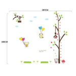 New Design Cute Tree Height Chart Measurement with Bears and Cloud DIY Wall Decal for Nursery Room Wall Sticker - Image 2