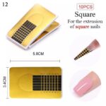 3 Colors Builder Nail Gel,UV Gel Nail Art Manicure Set with 10pcs Nail Forms stickers , brushes , 10pcs transparent nails and uv light - Image 3
