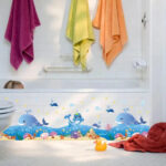 Wall Sticker : Sea Animals, Whales, and Crab, DIY Wallpaper, Interior Sheet, Removable, Free Shipping size 50x70 xls7149 - Image 3