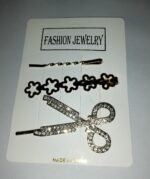 3pcs set rendom design Gold Rhinestone Scissors Pearls Hairpins Hair Clips Hair Accessories - Image 4