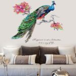 Peafowl Tree branches Home Decor adesivo de parede Art Decals 3D DIY Wall paper decoration for Kids Rooms flowers Wall Stickers sk9153 - Image 7
