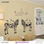 Black and White Zebra Wall Sticker | Buy This Stylish Wall Decor  size 60x90 sk9197ab - Image 2