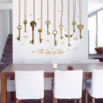 The Keys Of Love Wall Sticker SK-9115 Hanging Wall Paper PVC Removeable Wall Decor Wall Stickers - Image 4